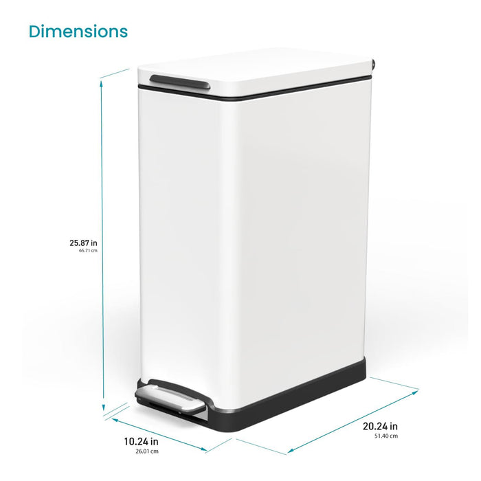 12 Gallon Slim Trash Can - 45 Liter