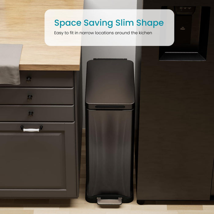 12 Gallon Slim Trash Can - 45 Liter