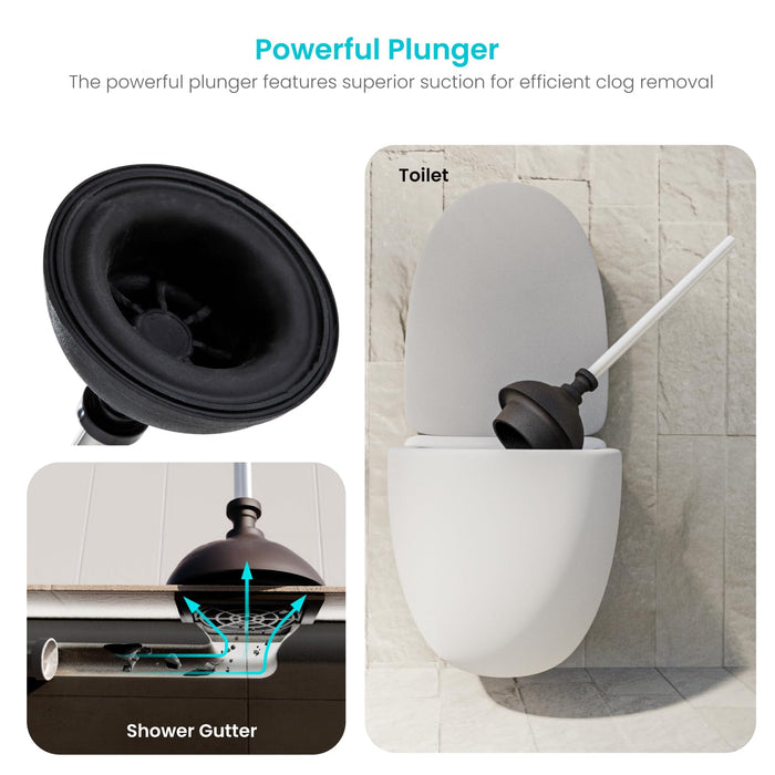 Toilet Brush and Plunger Cleaning Set