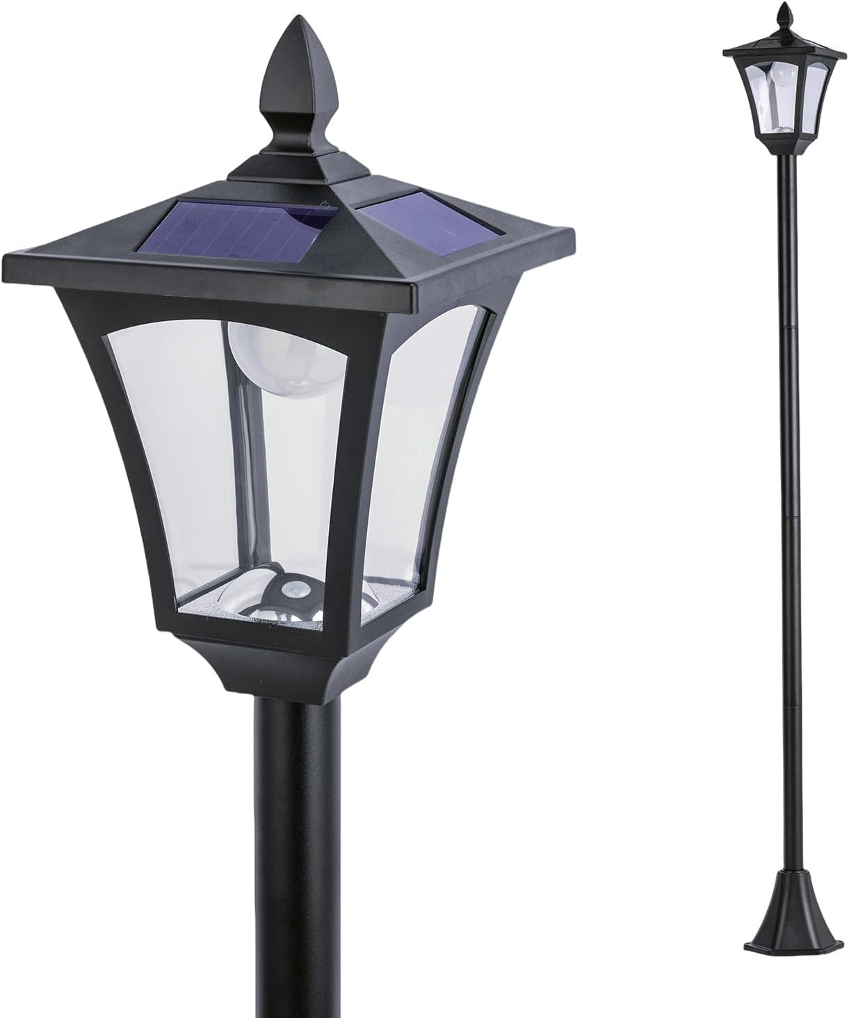 Home Zone Security 68-In. Solar-Powered Decorative Outdoor Post Lamp Light, ELI1581V