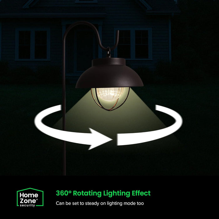 Farmhouse Style Solar Powered Metal Garden Hanging Lantern - 2-Pack