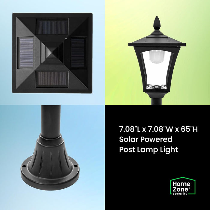 Solar Powered Outdoor Post Lamp Light, 68" Tall