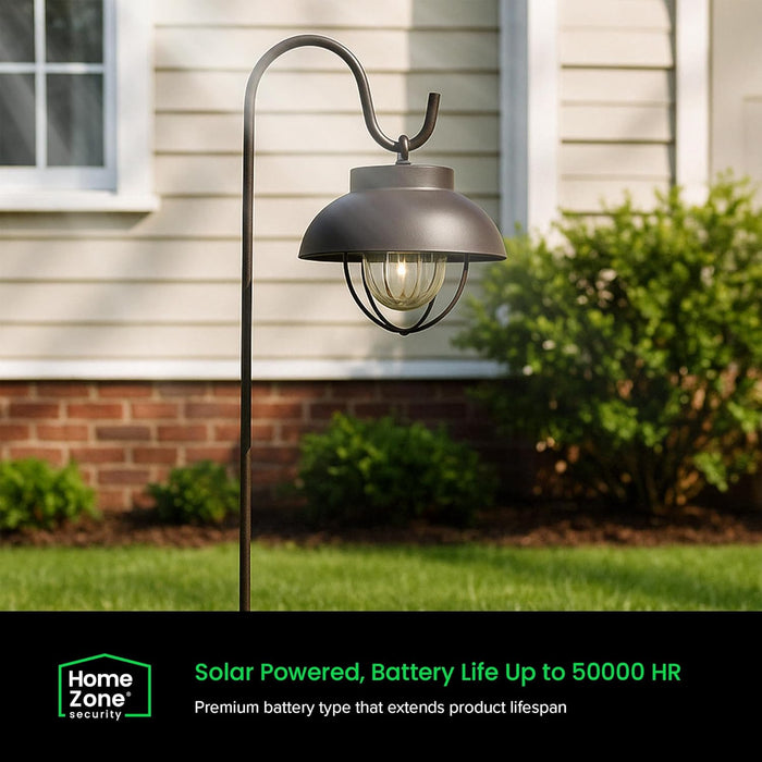 Farmhouse Style Solar Powered Metal Garden Hanging Lantern - 2-Pack