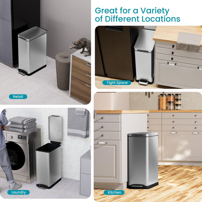 12 Gallon Slim Trash Can - 45 Liter