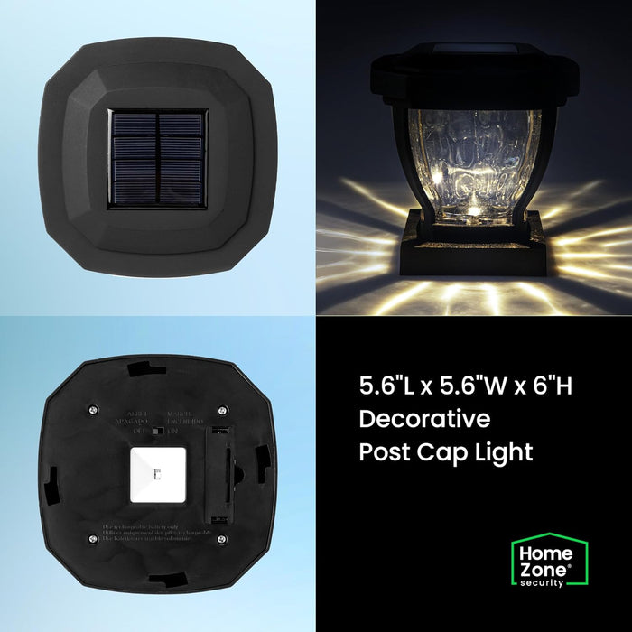 Solar Post Cap Light: Warm LED - 12 Pack