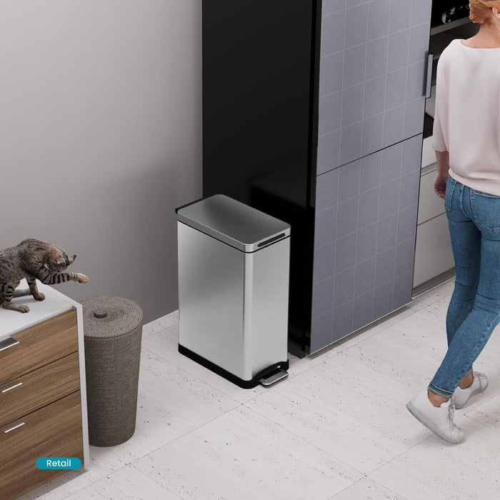 12 Gallon Slim Trash Can - 45 Liter