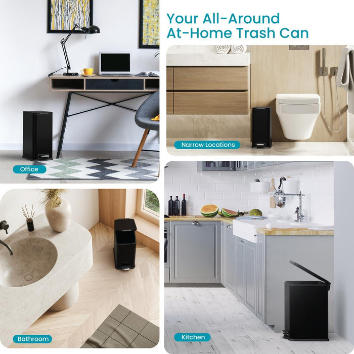 4.4 Gallon Slim Trash Can - 16.7 Liter