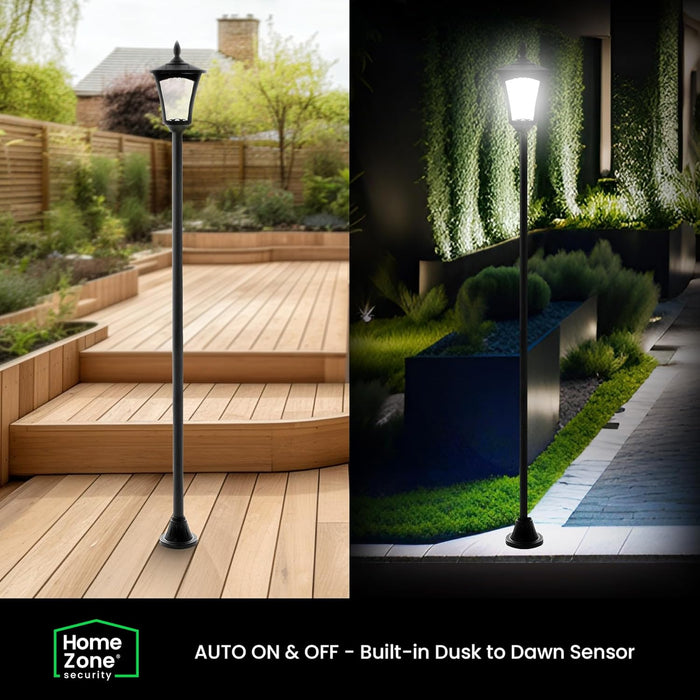 Solar Powered Outdoor Post Lamp Light, 68" Tall