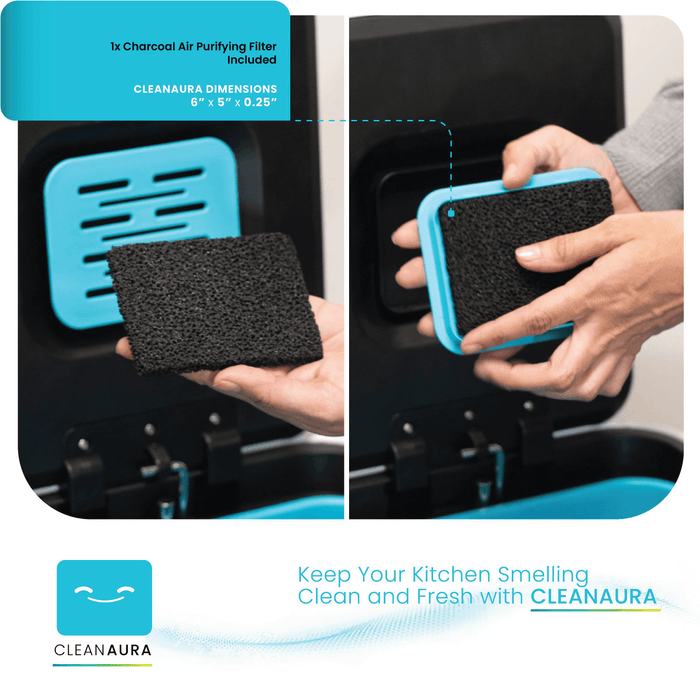 18.5 Gallon Dual Compartment Trash Can with CleanAura - 70 Liters Total