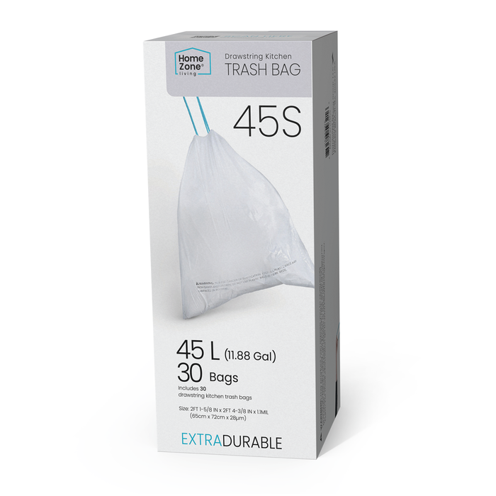 Code 45S - 12 Gallon Kitchen Trash Bags