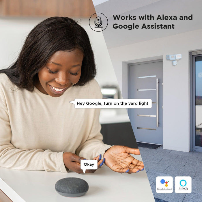 Smart SMD LED Outdoor Flood Light, 3500LM, 3000-5000K Adjustable Color Temperature - Home Zone Living