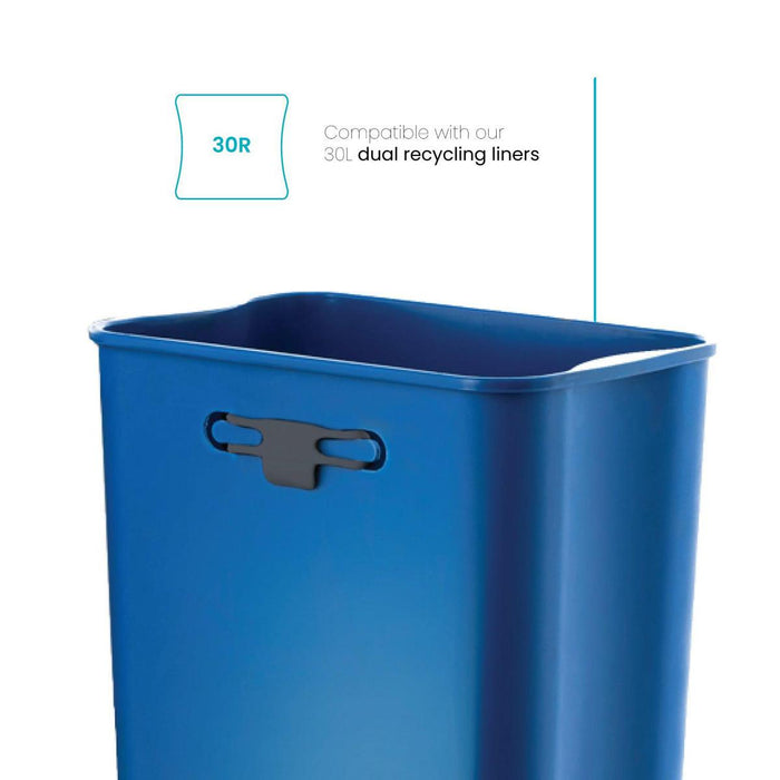 8 Gallon Kitchen Trash Bags with Drawstring Handles, Heavy Duty Custom Fit Design for 30 Liter Dual Recycling Liners, Code 30R, 60 Count - Home Zone Living