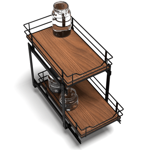 Virtuoso Collection - 12" W - Two Tier Pull-Out Cabinet Organizer - Home Zone Living