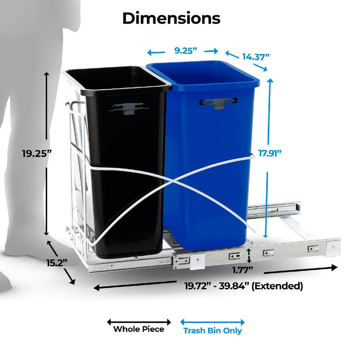 Pull-Out Kitchen Trash Can - Home Zone Living