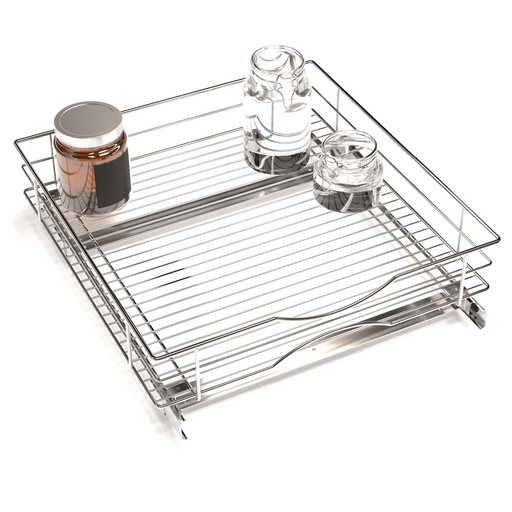 Kitchen Cabinet Pull-Out Basket Organizer - 20" W x 21" D - Home Zone Living