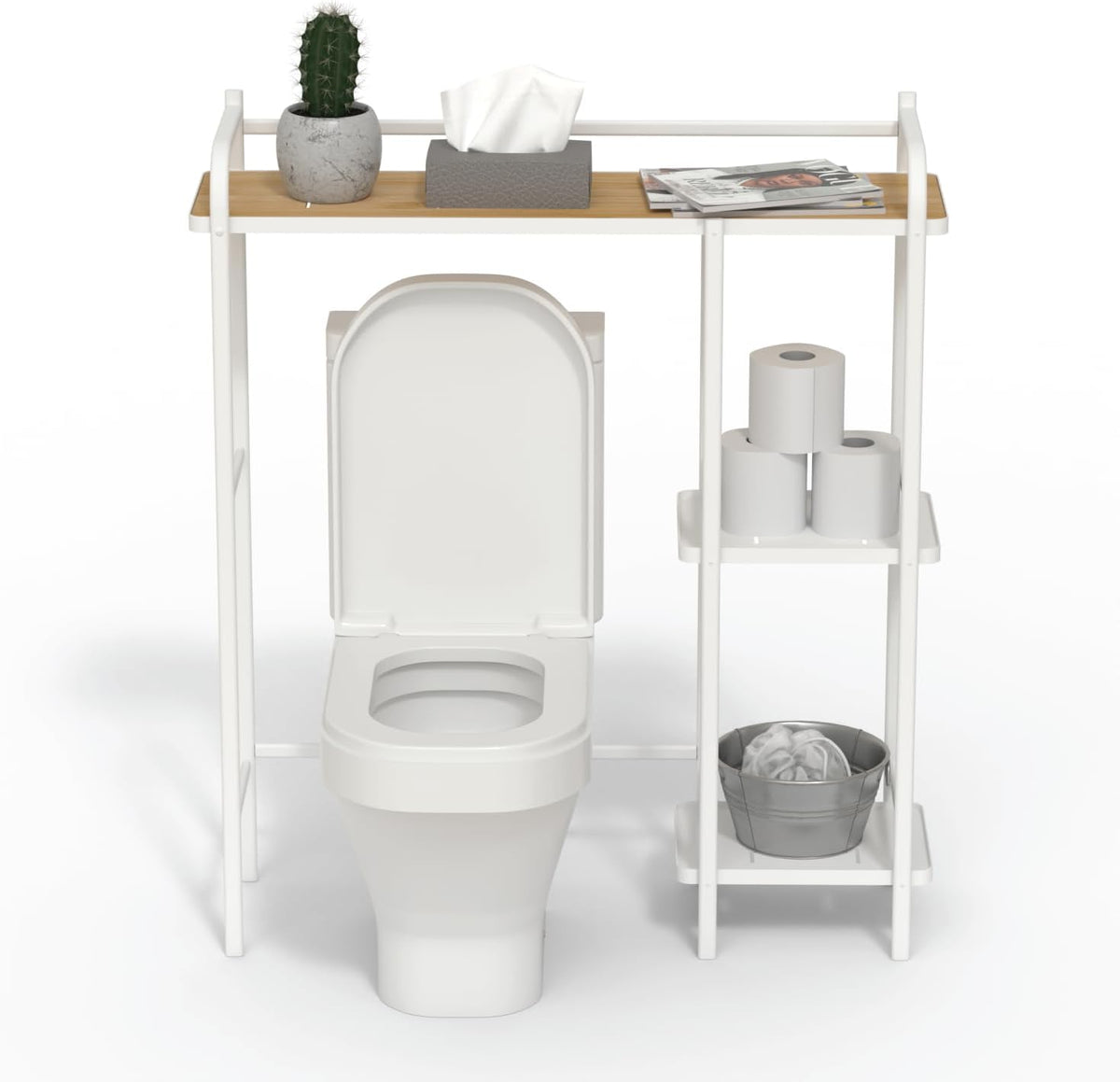 3 Tiers Over The Toilet Storage Racks and Shelving — Home Zone Living
