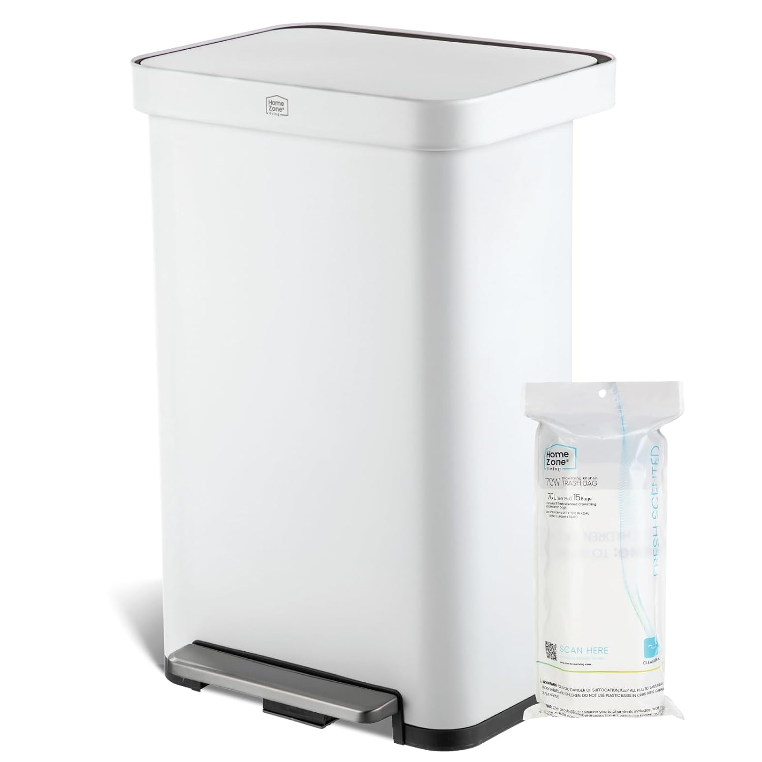 Virtuoso 2.0 - 18.5 Gallon Stainless Steel Kitchen Trash Can