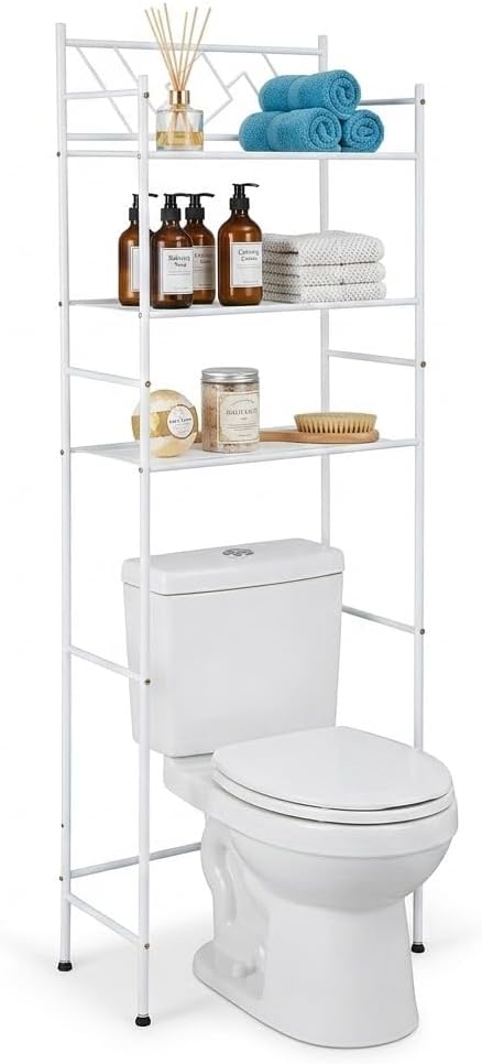 3 Tiers Over The Toilet Tall Storage Organizer
