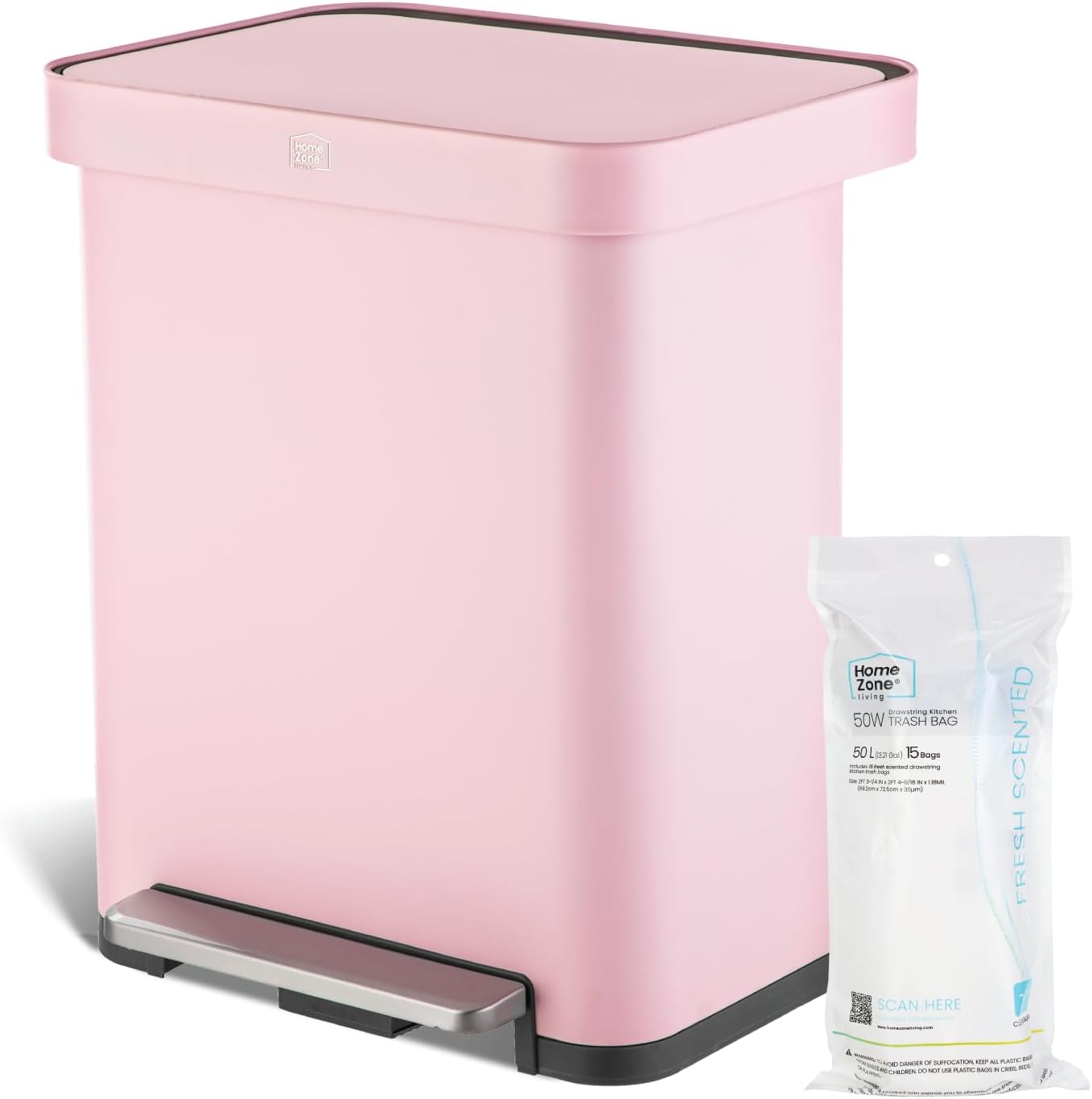 Virtuoso 2.0 - 13 Gallon Stainless Steel Kitchen Trash Can