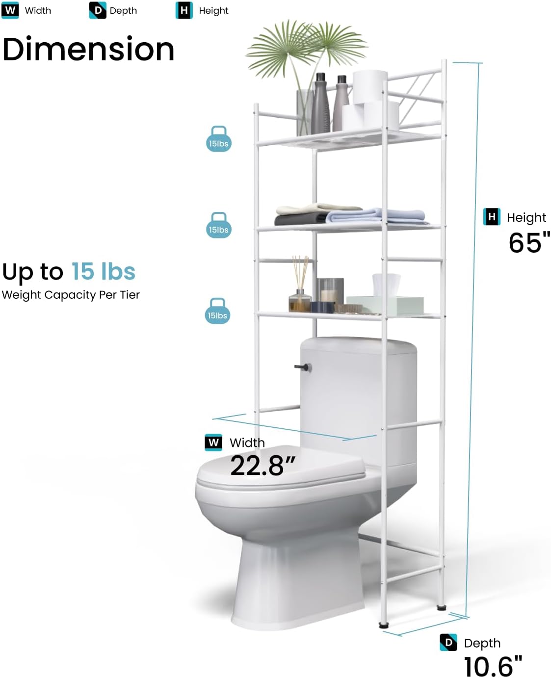 Over The Toilet Bathroom Organizer