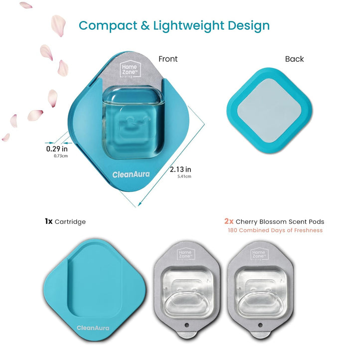 CleanAura Air Freshener Scent Pod Home Kit Cherry Blossom Scent