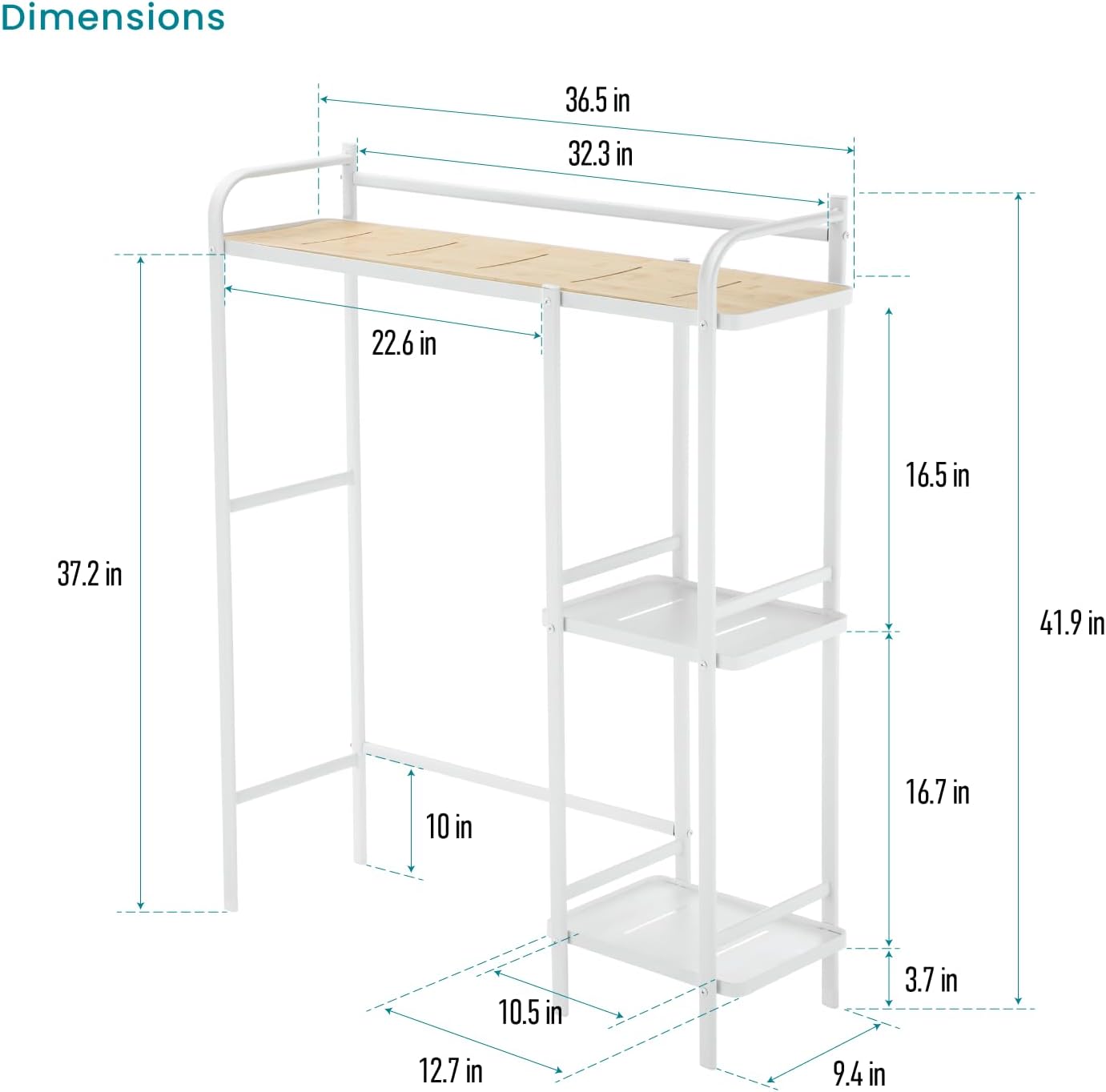 3 Tiers Over The Toilet Storage Racks and Shelving