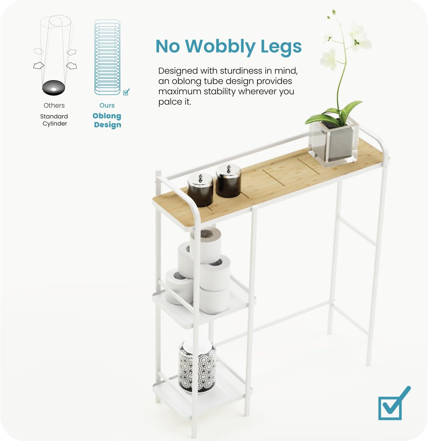 3 Tiers Over The Toilet Storage Racks and Shelving