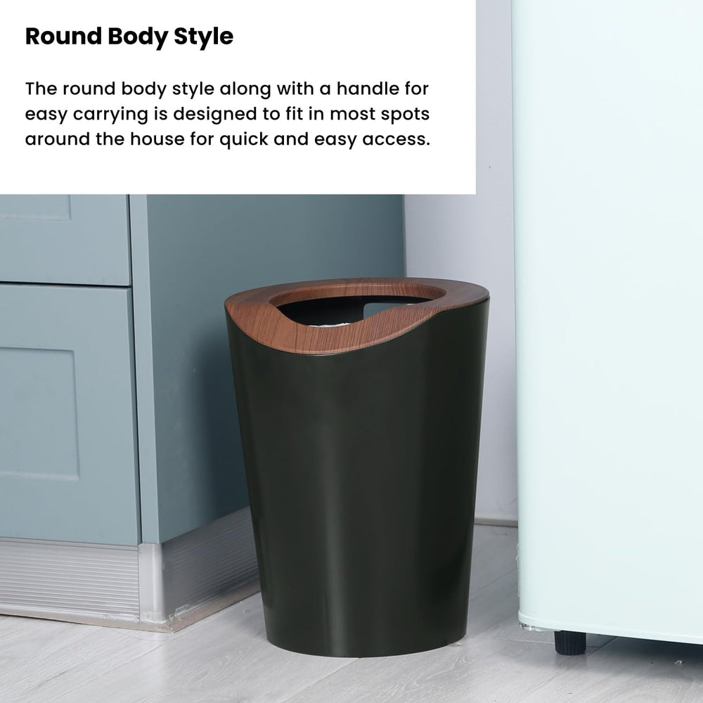 Virtuoso Collection - 2.3 Gallon Small Round Open Top Trash Can - Serene Green, 2-Pack