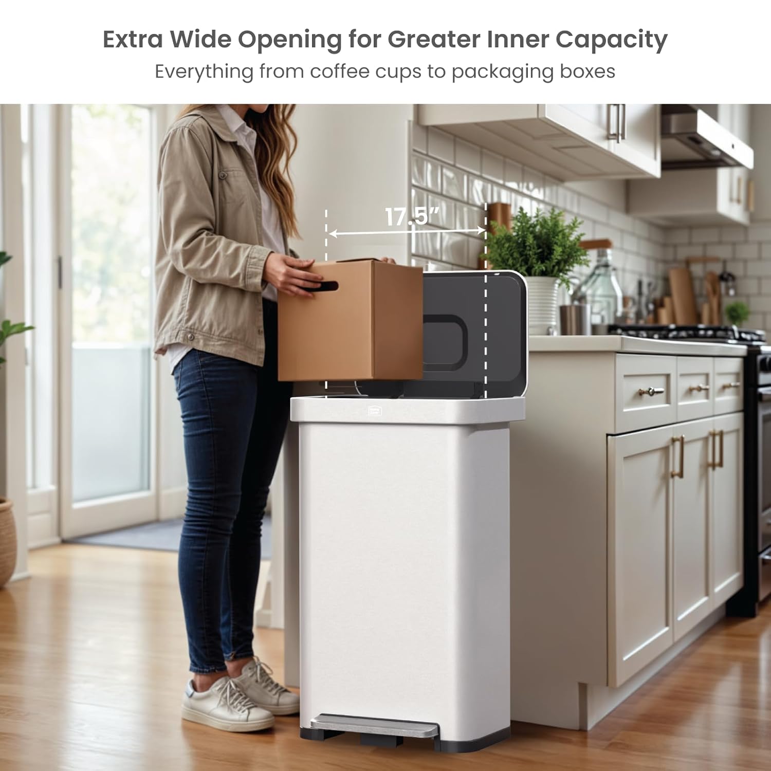 Virtuoso 2.0 - 18.5 Gallon Stainless Steel Kitchen Trash Can