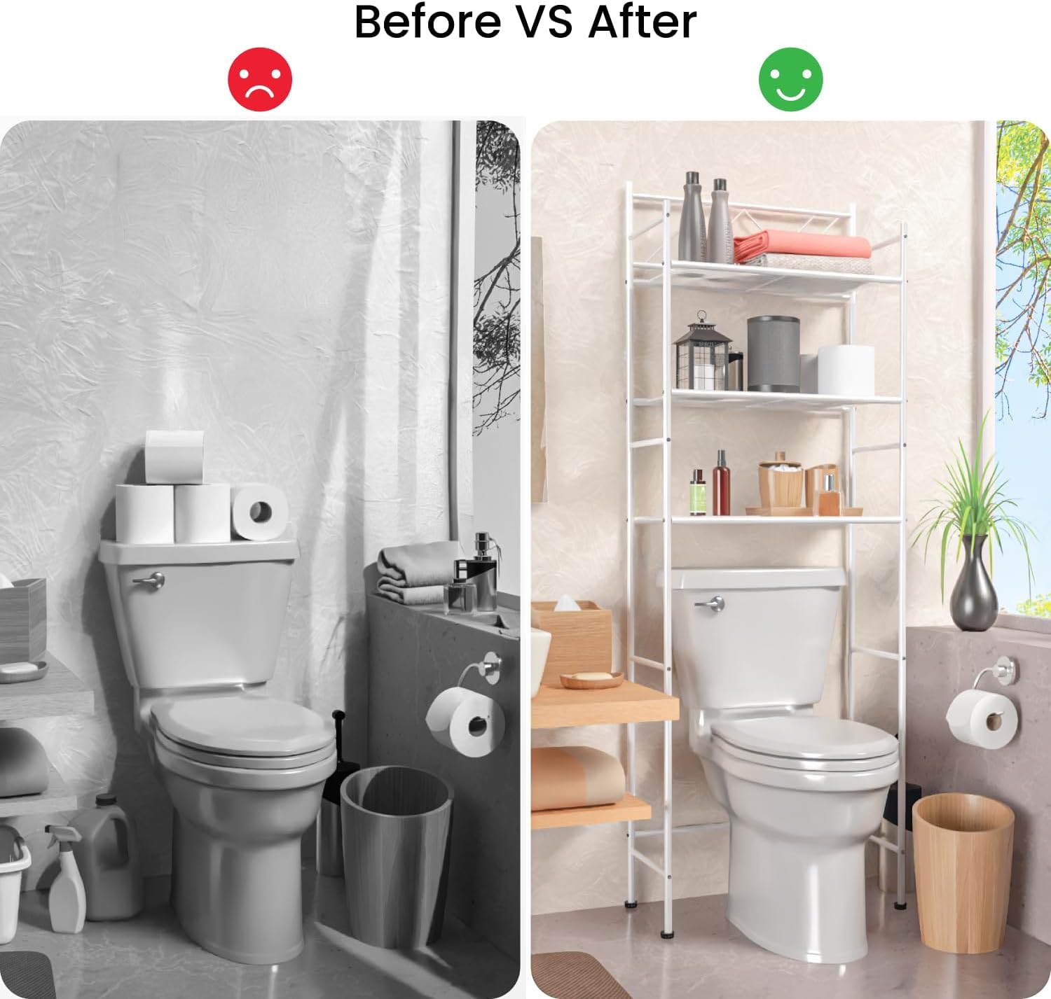 Over The Toilet Bathroom Organizer