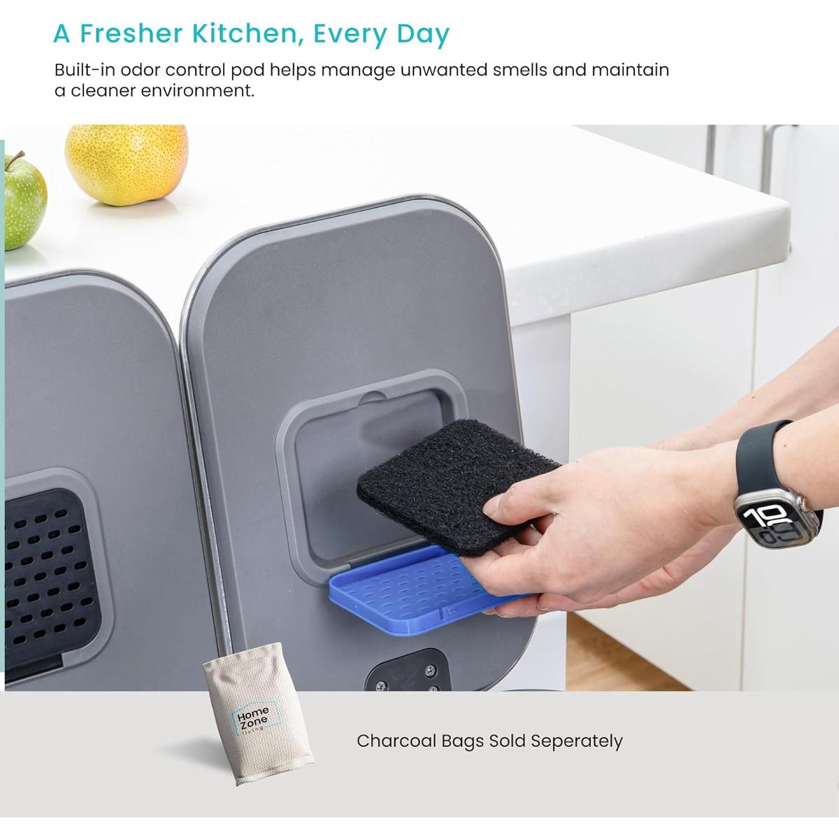 13 Gallon Dual Compartment Step Trash Can