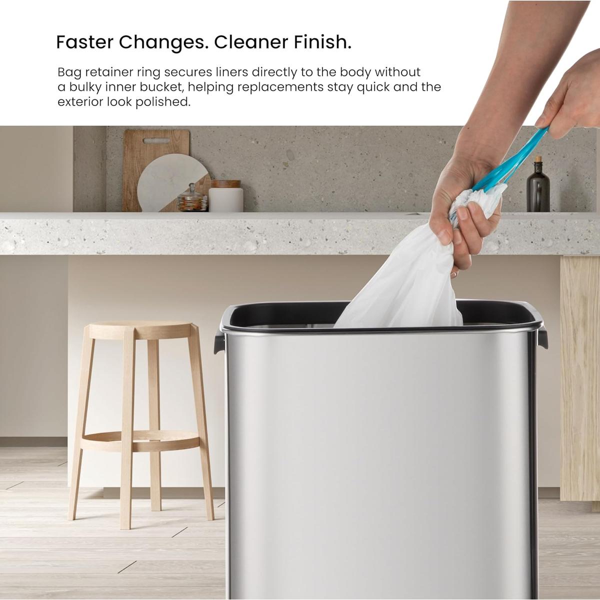 Motion Sensor Kitchen Trash Can with Touch Control Lid
