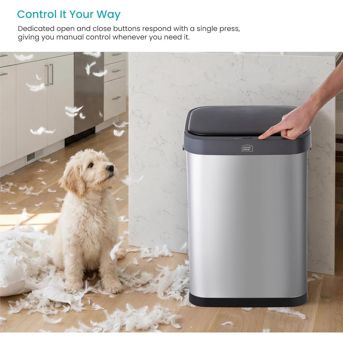 Motion Sensor Kitchen Trash Can with Touch Control Lid