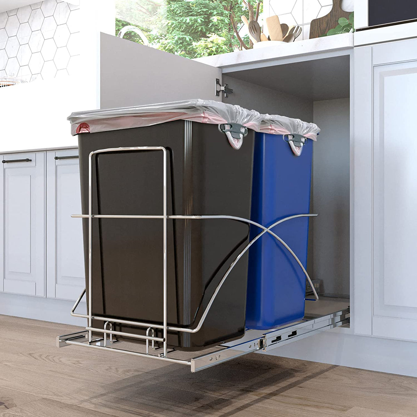 Pull-Out Trash Bins - Home Zone Living