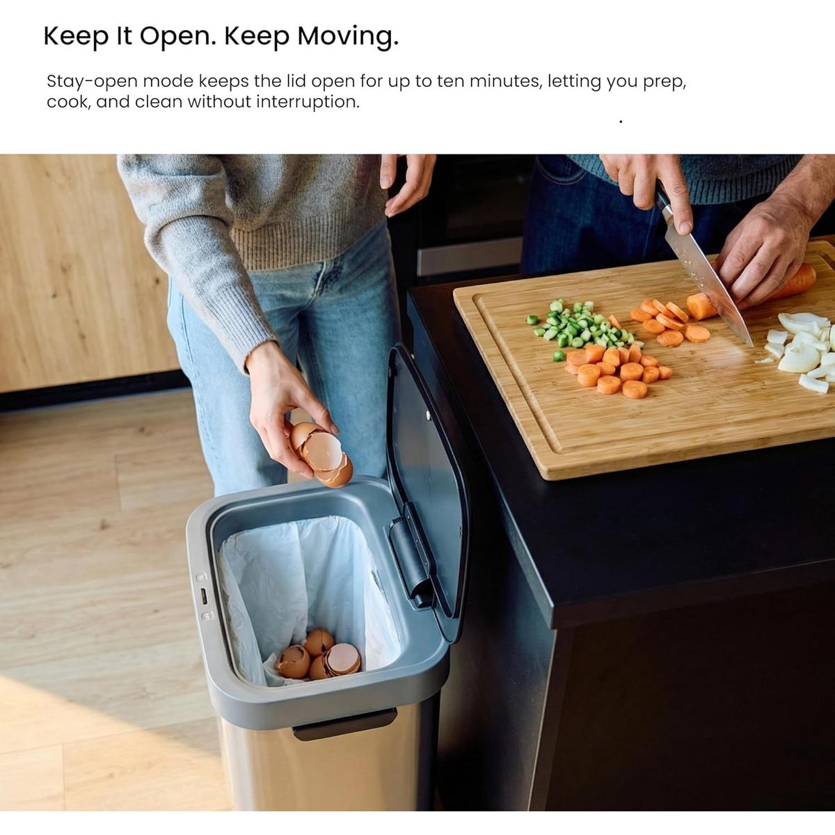 Motion Sensor Kitchen Trash Can with Touch Control Lid
