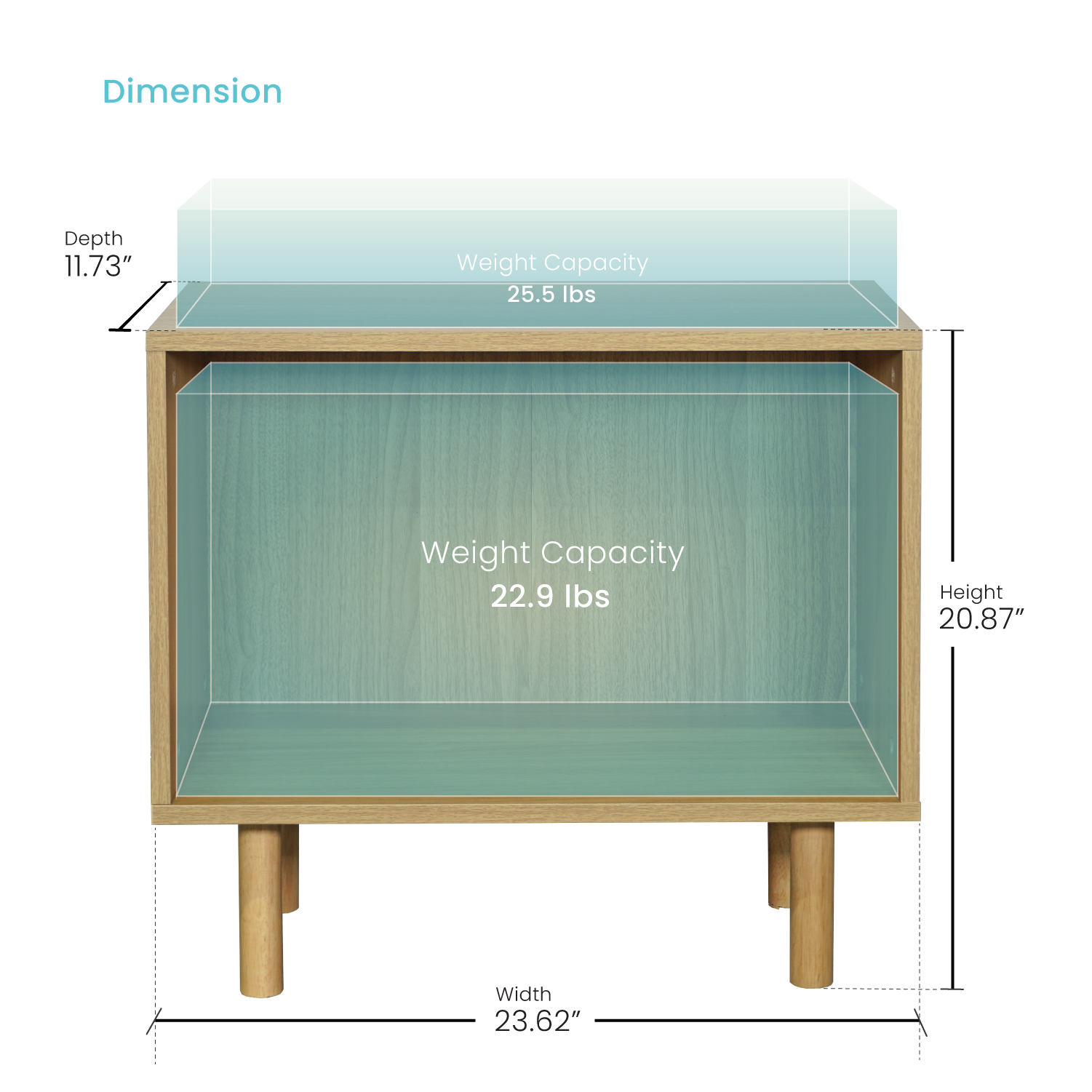 Stackable Storage Cube End Table – Open Design