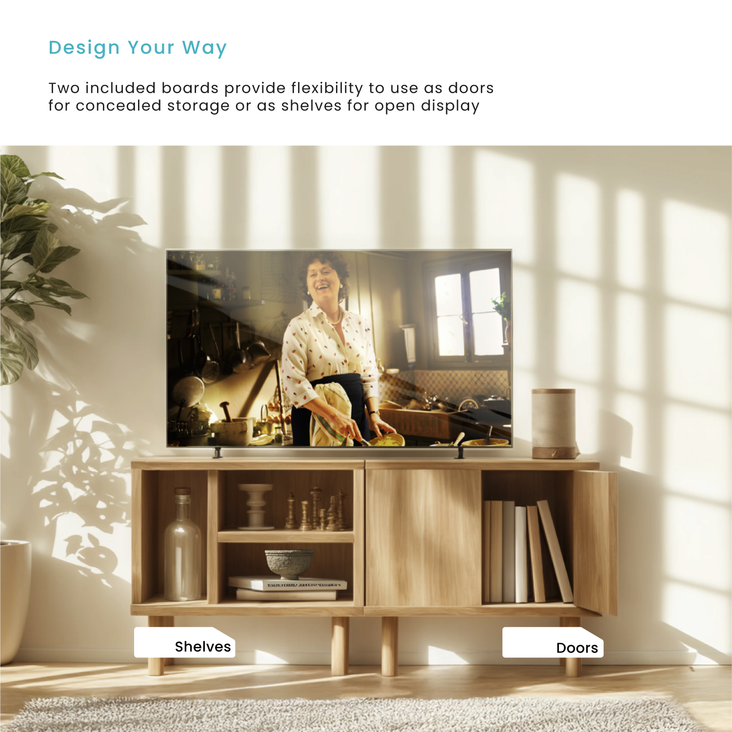 Stackable Storage Cube with Door or Shelf Options