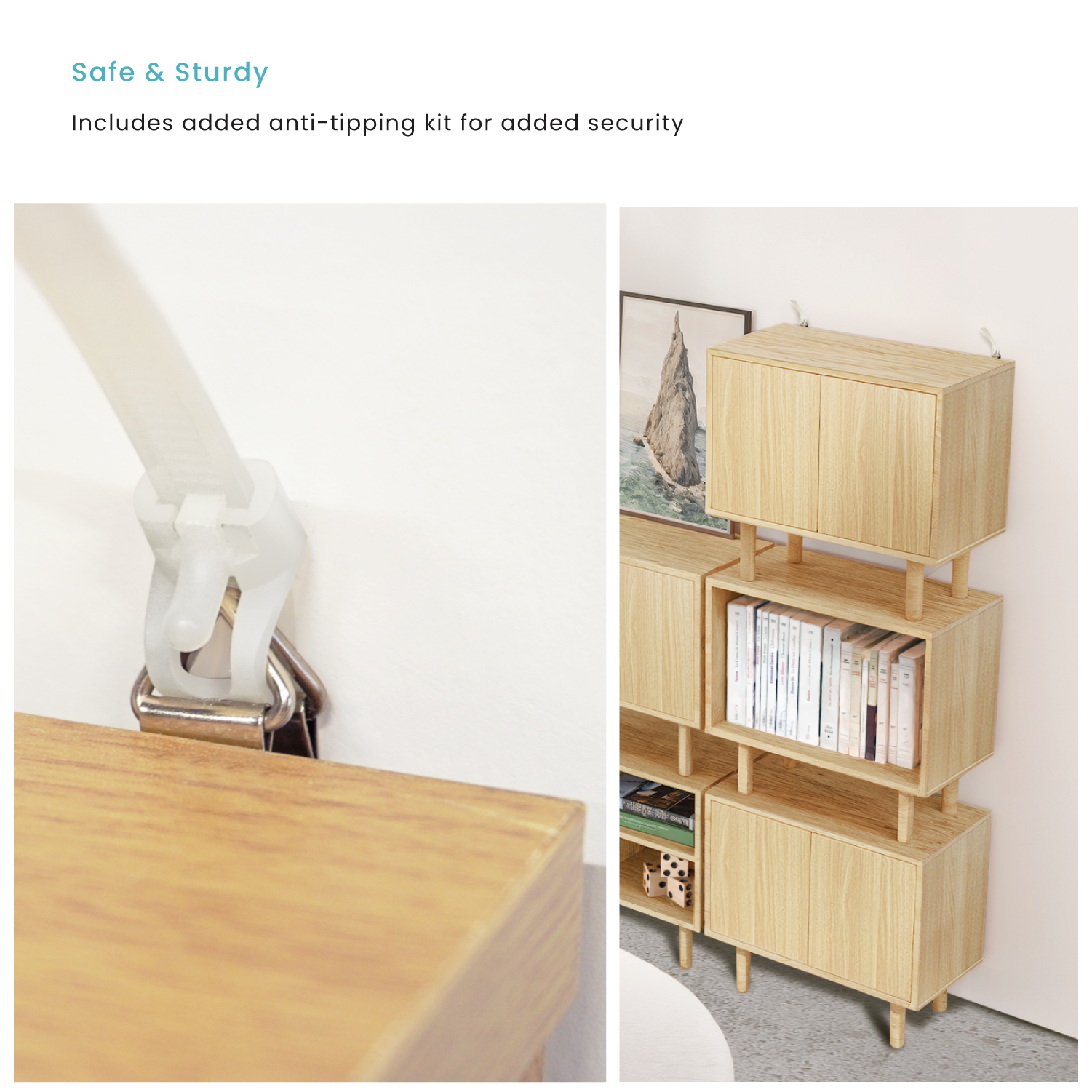 Stackable Storage Cube with Door or Shelf Options