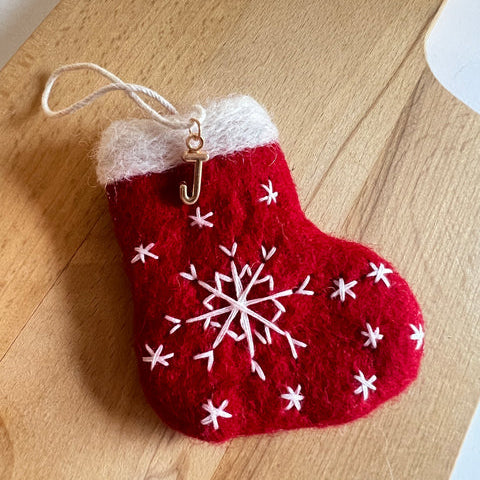 Felted Mini Stocking Ornaments
