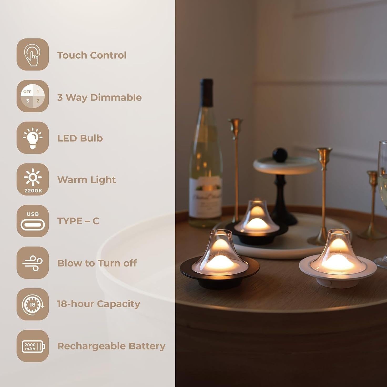 Owlpack x Si Balcon Puff Cordless LED Table Desk Lamp Light