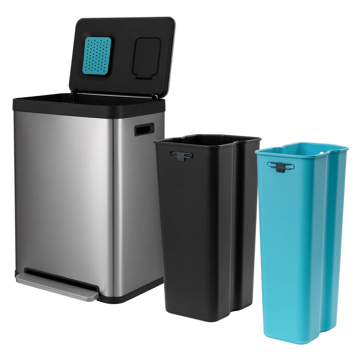 Home Zone Living Dual Compartment Trash Can
