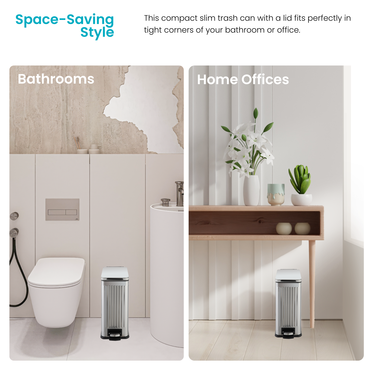 3 Gallon Small Trash Can – Stainless Steel