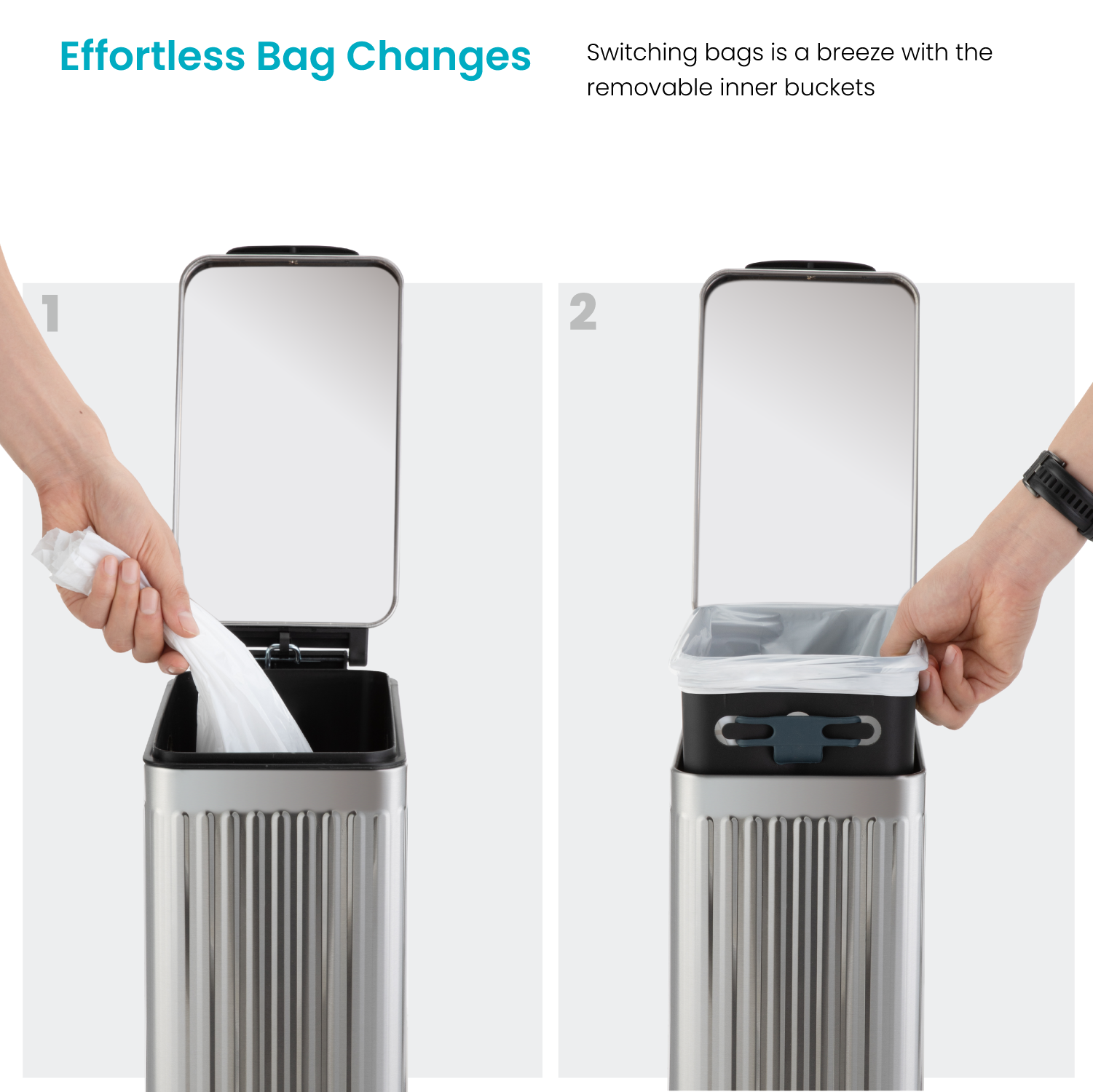 3 Gallon Small Trash Can – Stainless Steel