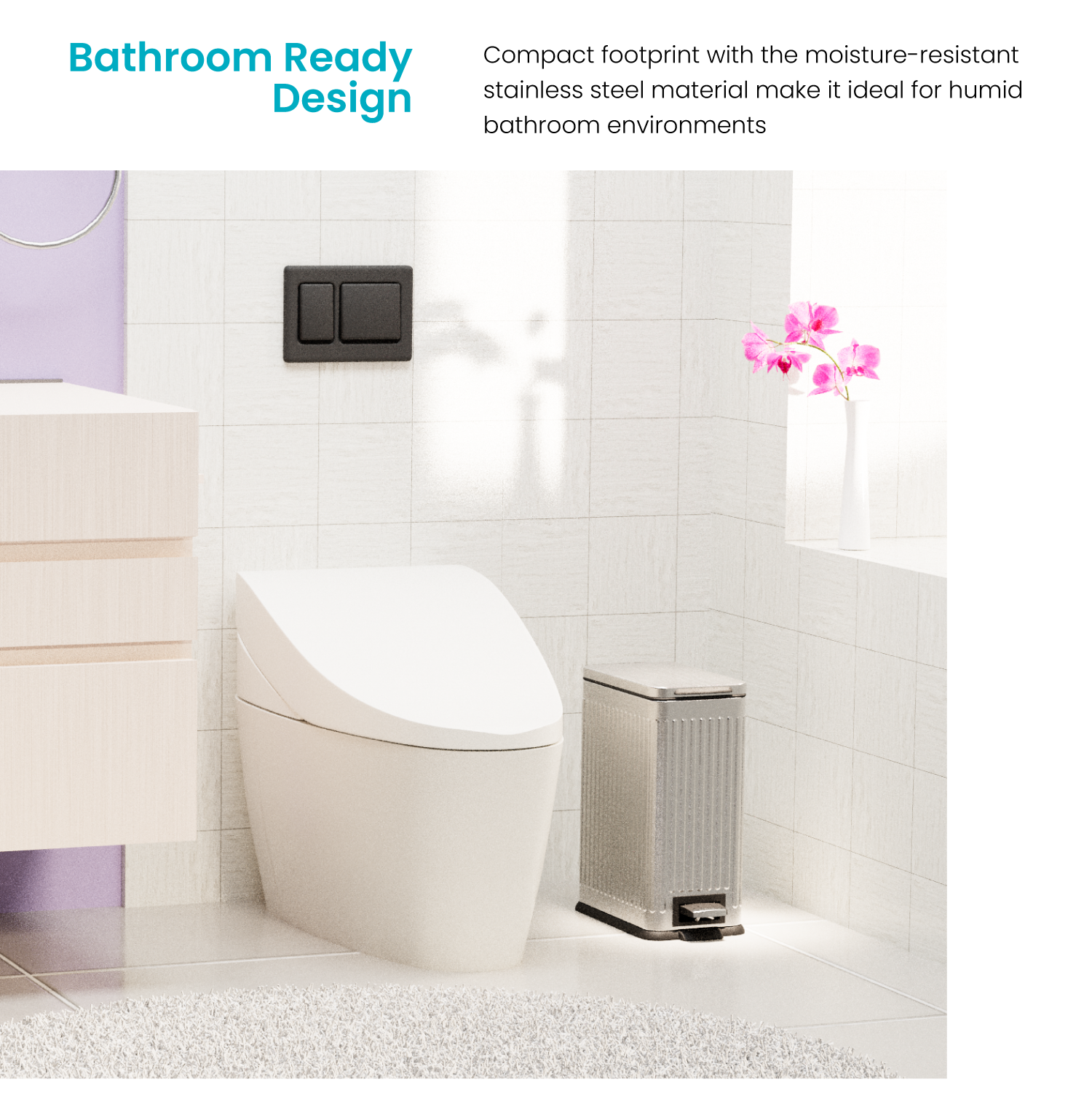 3 Gallon Small Trash Can – Stainless Steel