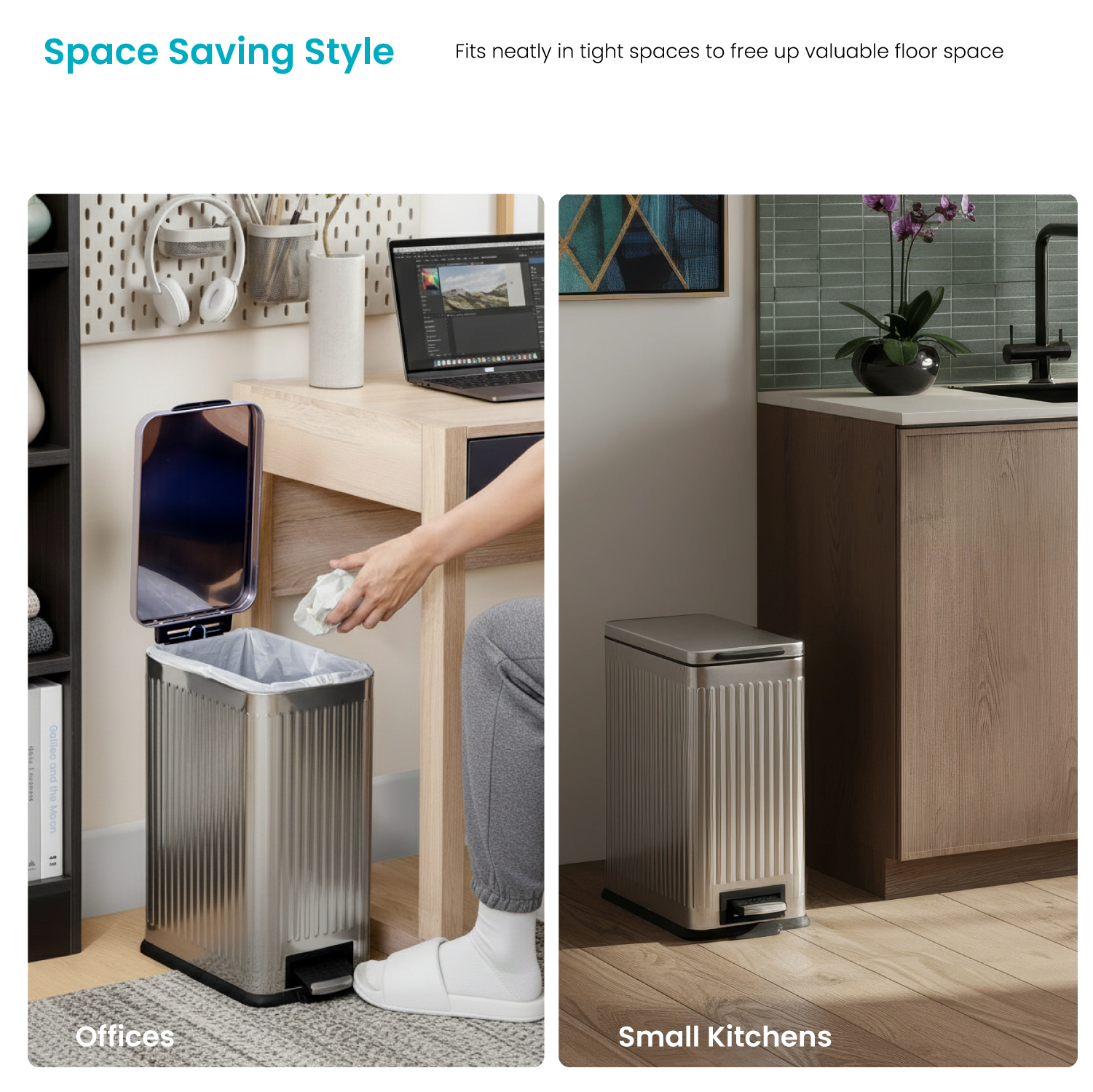 4 Gallon Kitchen Trash Can – Stainless Steel