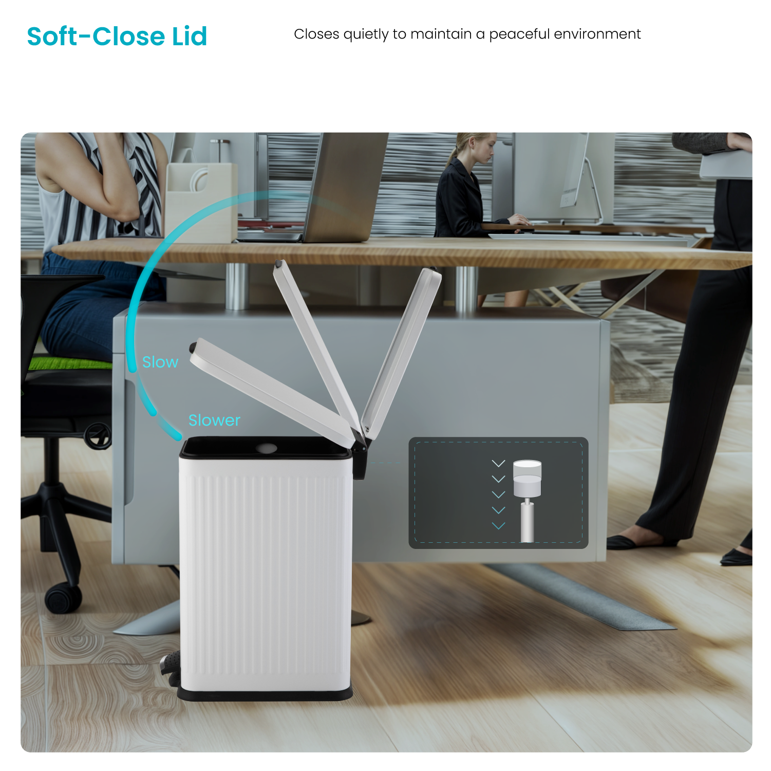 4 Gallon Kitchen Trash Can – Stainless Steel