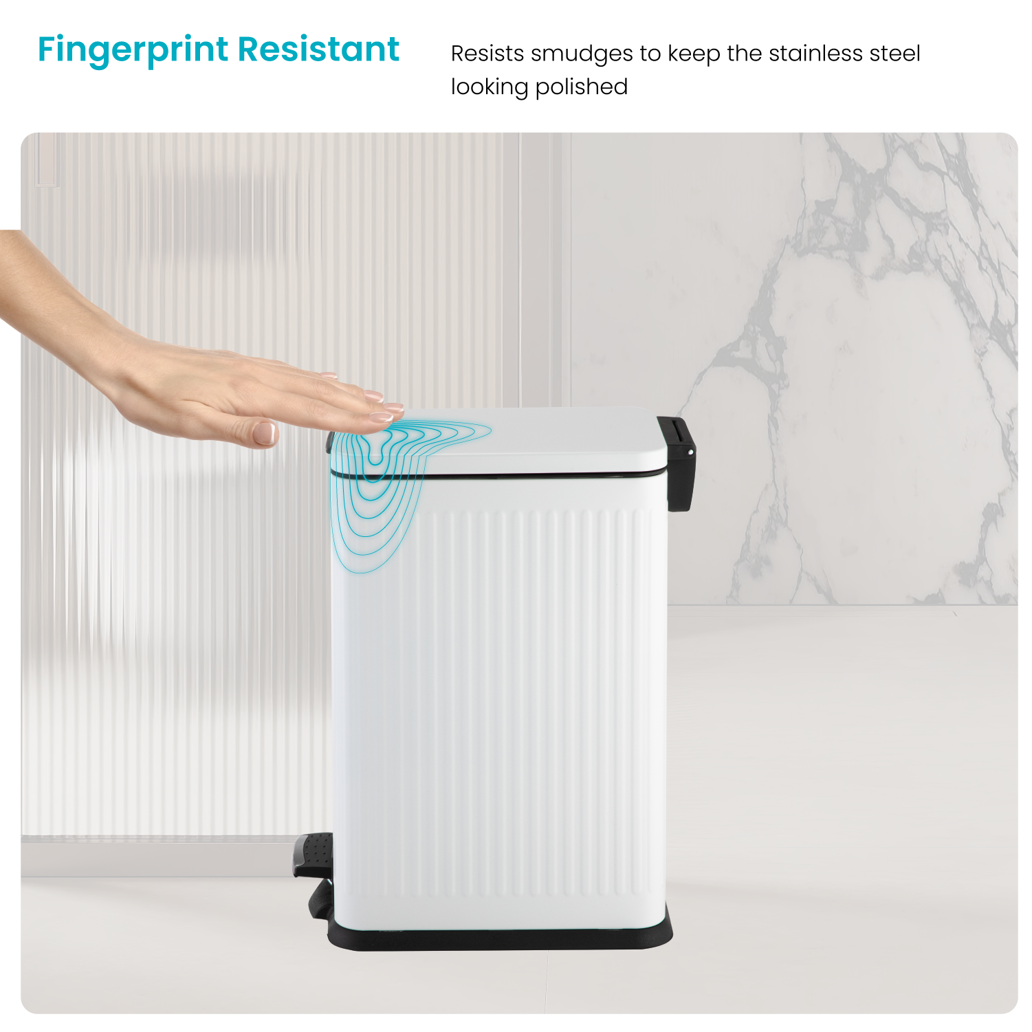 4 Gallon Kitchen Trash Can – Stainless Steel