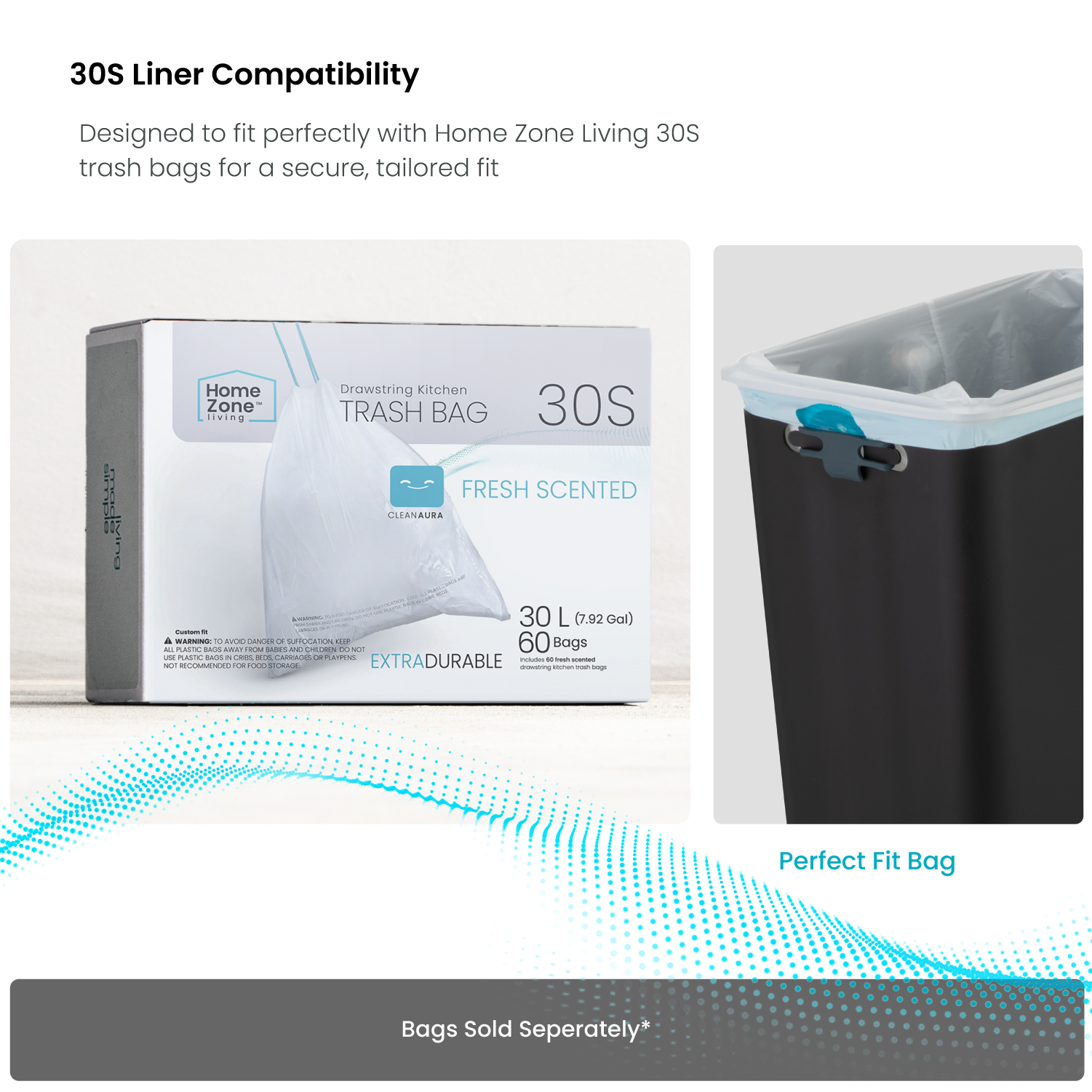 8 Gallon Reeded Stainless Steel Kitchen Trash Can