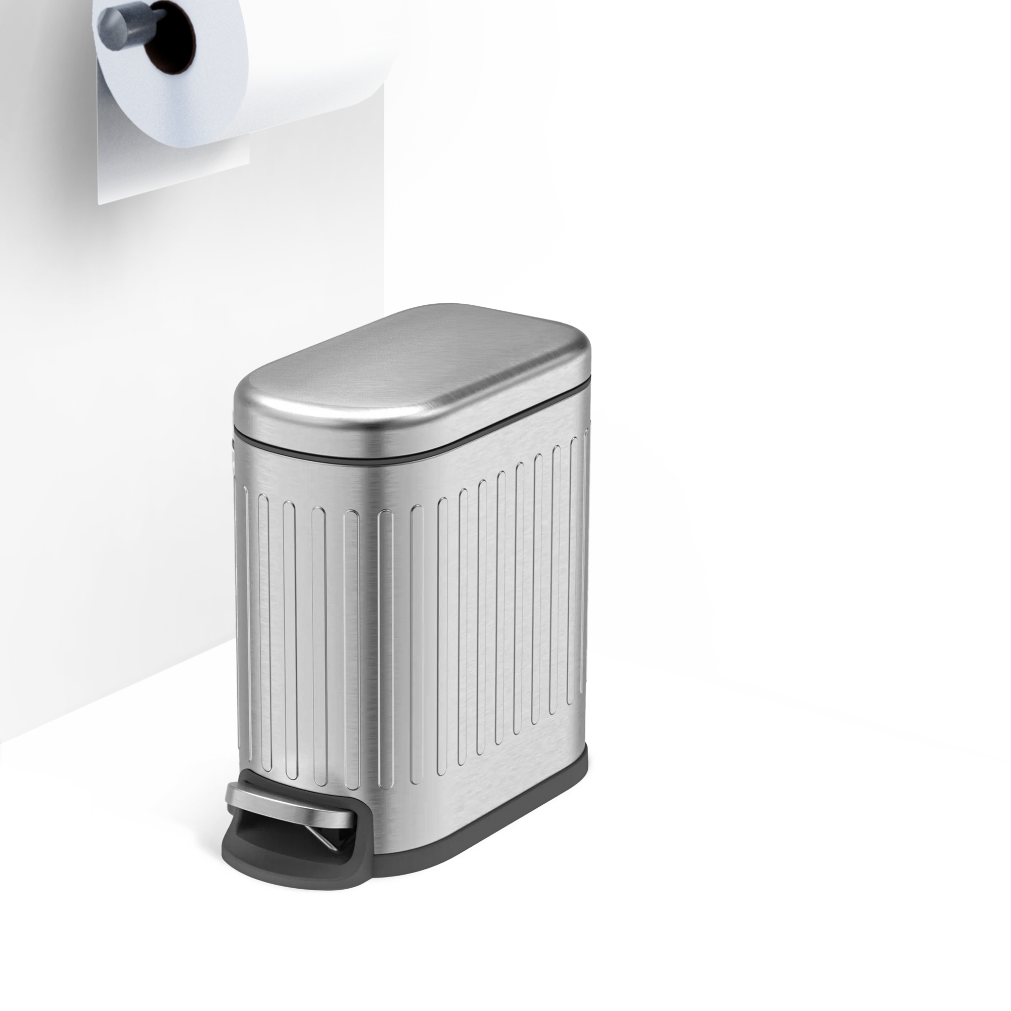 1.3 Gallon Small Trash Can – Stainless Steel