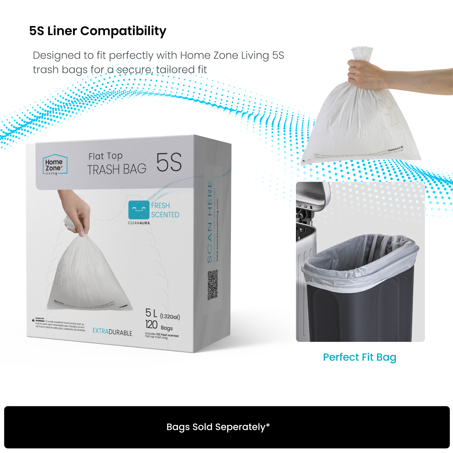 1.3 Gallon Small Trash Can – Stainless Steel